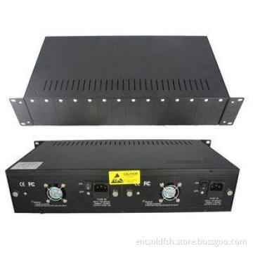 14 Slot Rackmount Chassis  Fiber Optic Media Converter With